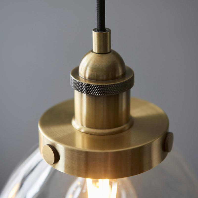 Endon Hansen Linear Brass Ceiling Light by Endon Lighting