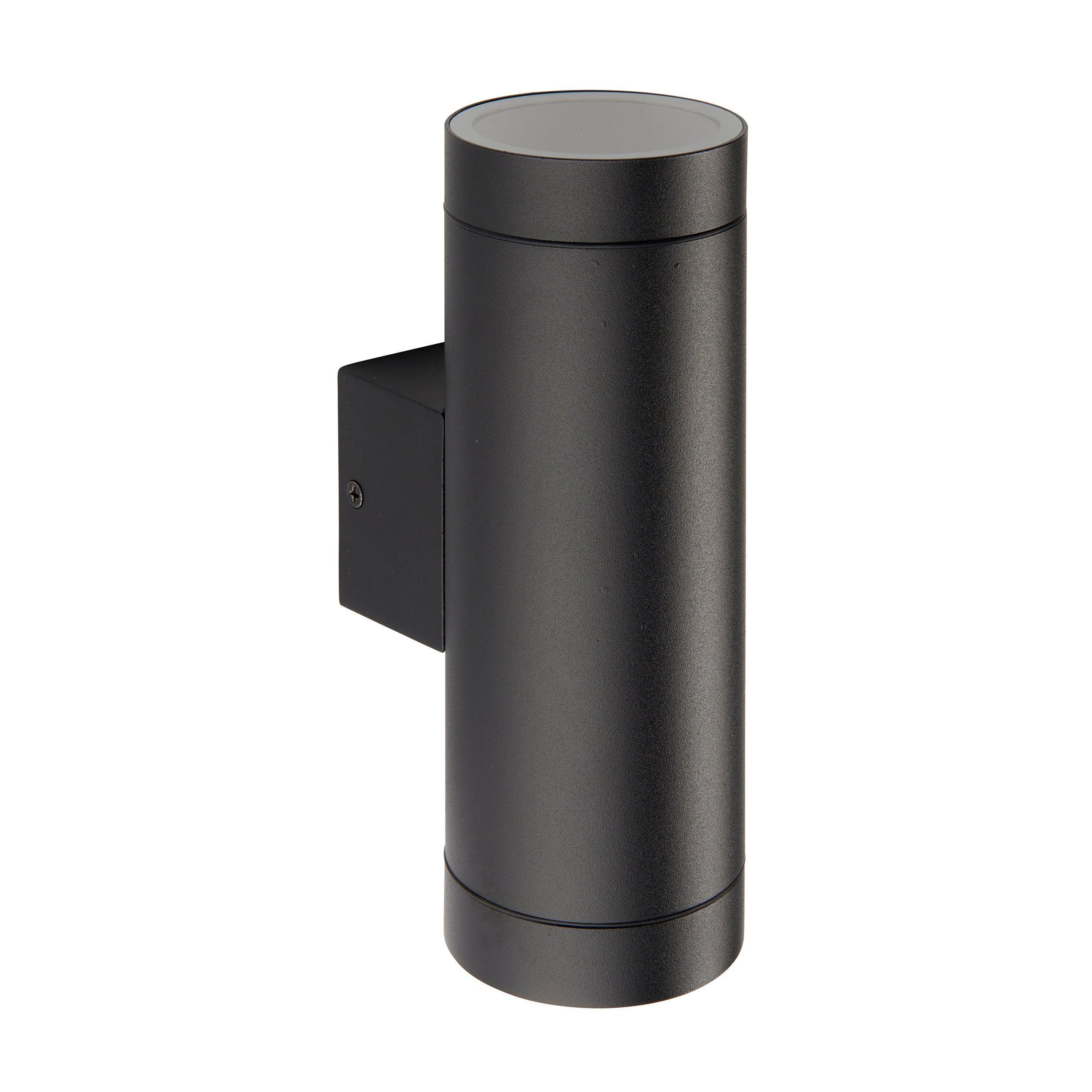 palin black xl outdoor wall light ip44 7w by saxby lighting, close up image 148