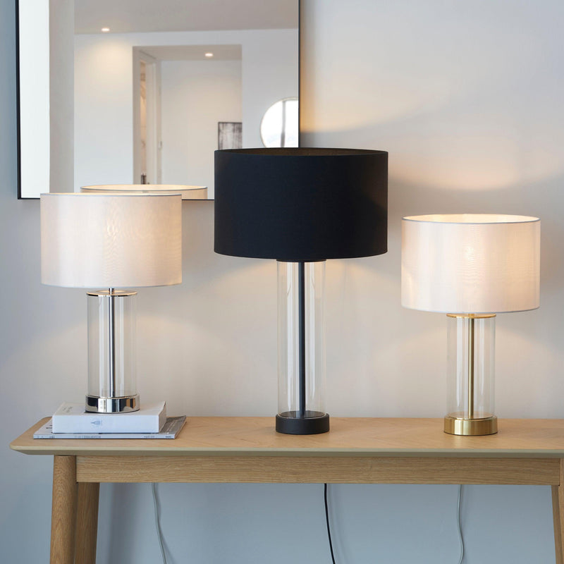 Lessina 1 Light Small Brass & Glass Touch Table Lamp