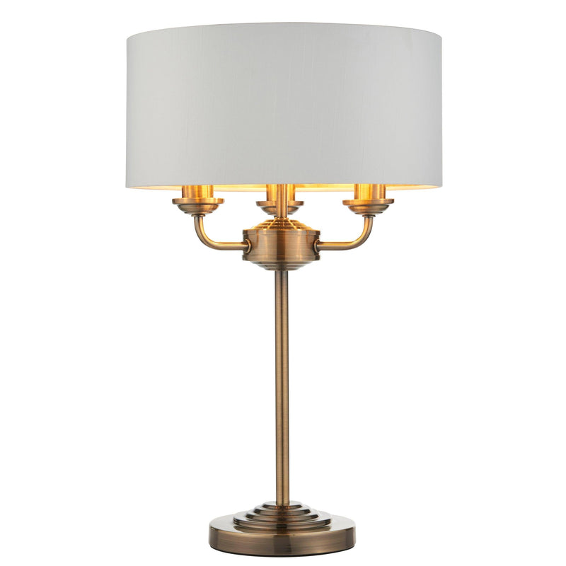 Endon Highclere 3 Brass Finish Light Table Lamp 1