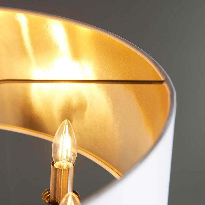 Endon Highclere 8 Light Antique Brass Pendant Ceiling Light
