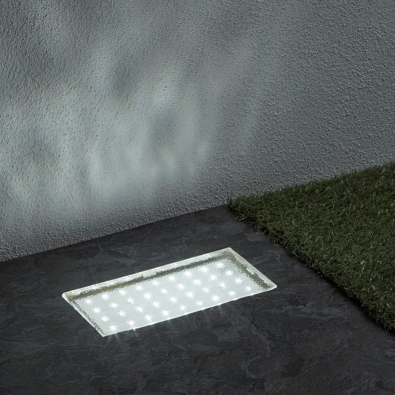 Walkover LED Outdoor Recessed Glass Rectangle Floor Light