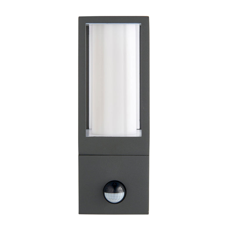 Lantern PIR Grey Outdoor Wall Light IP44 7W