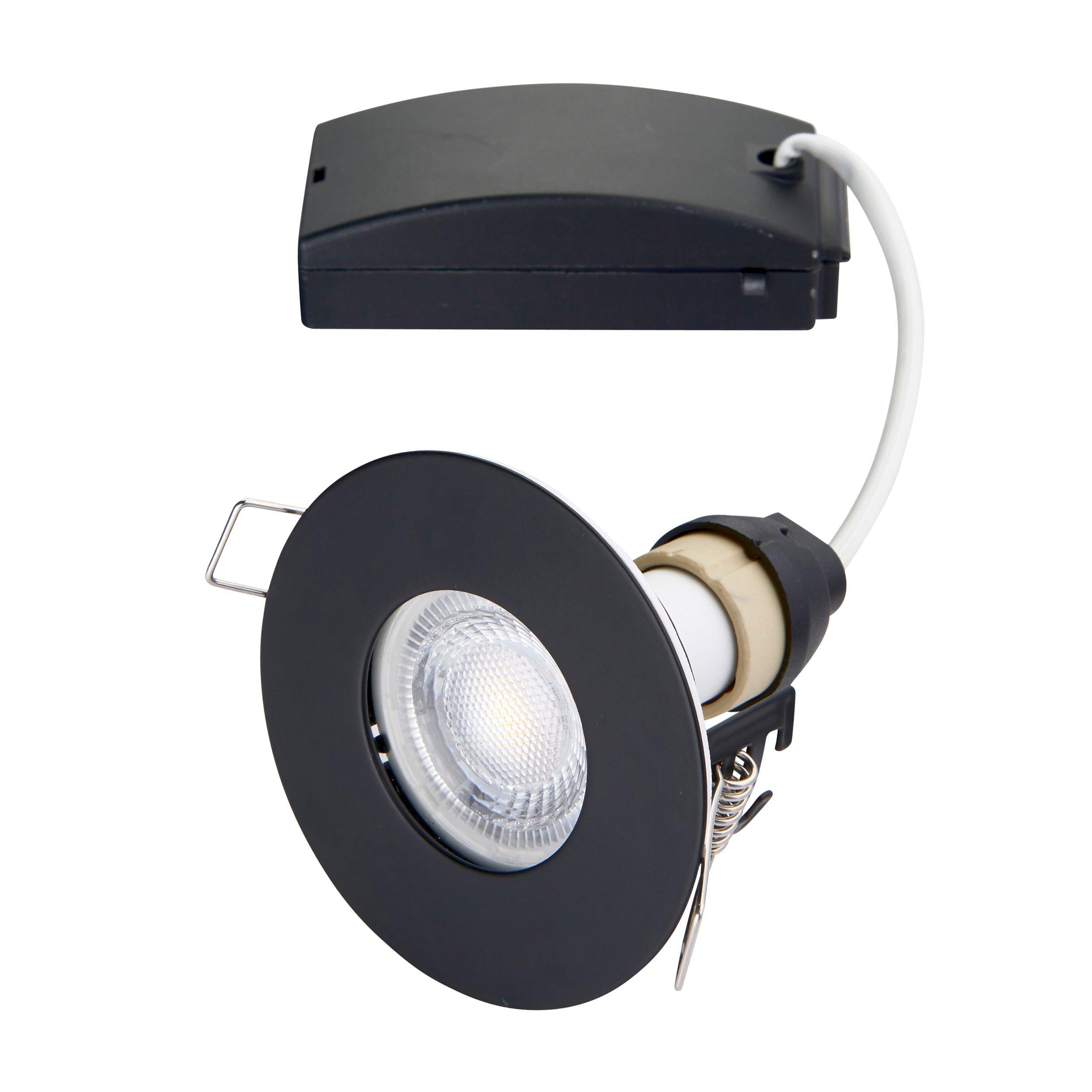 speculo black recessed light ip65 50w by saxby lighting, close up image 291