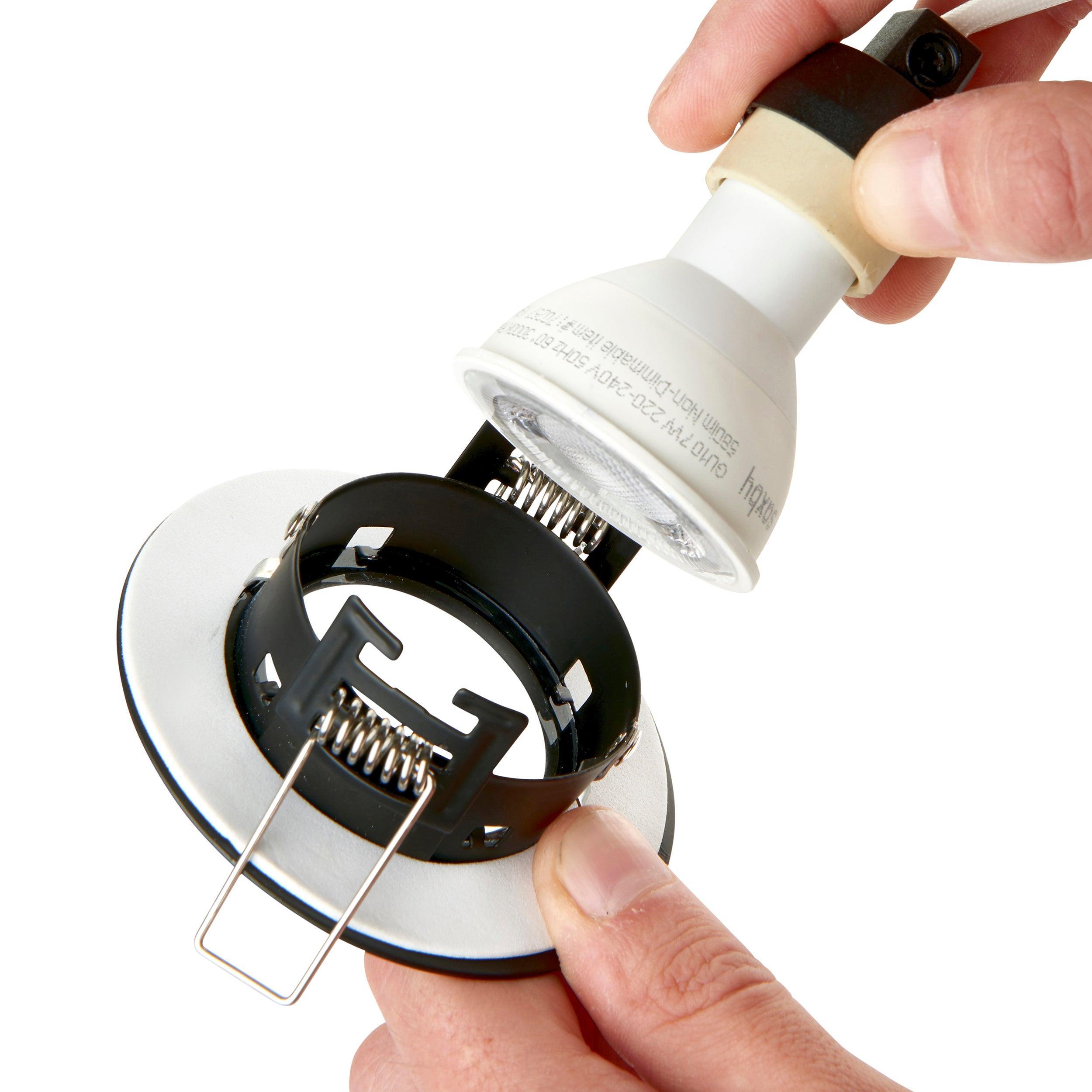 speculo black recessed light ip65 50w by saxby lighting, close up image 237