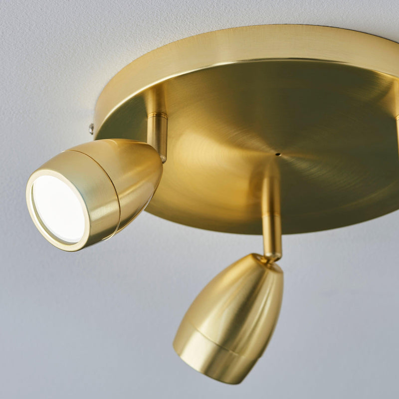 Endon Porto 3 Light Brass Bathroom Spot Light
