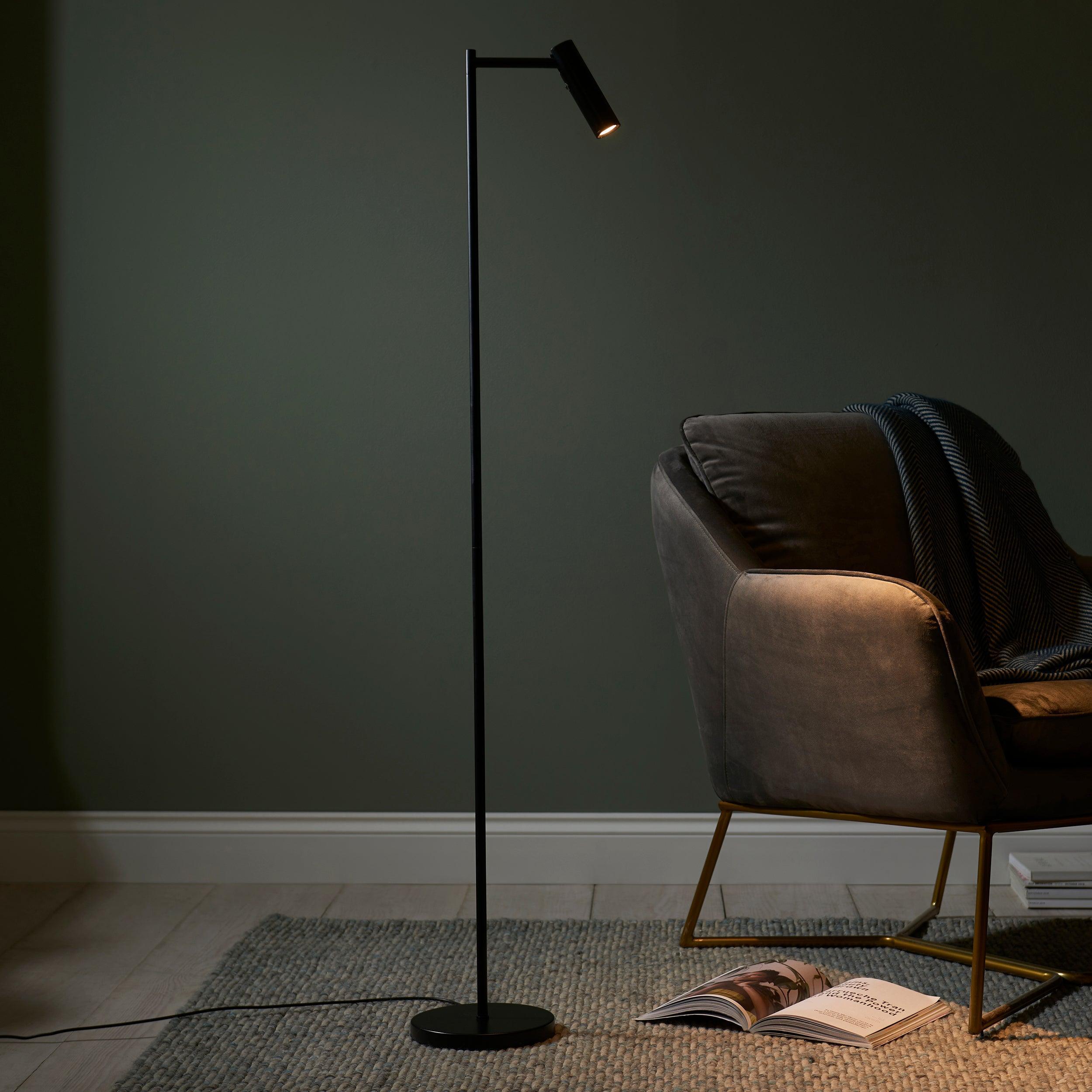 dedicated reader black led floor lamp by Endon Lighting Living room image