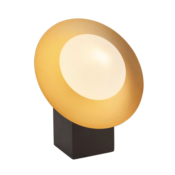 Carlton Gold & Bronze Table Lamp - Opal Glass Shade