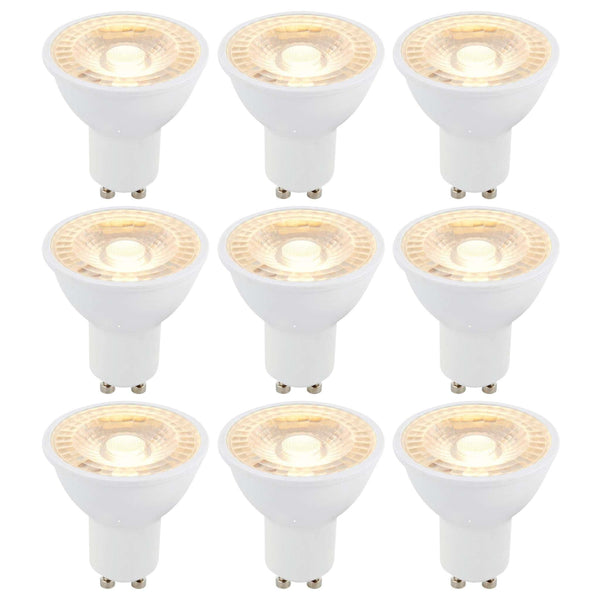 9 X GU10 LED 6W 38 Degree Warm White Bulb