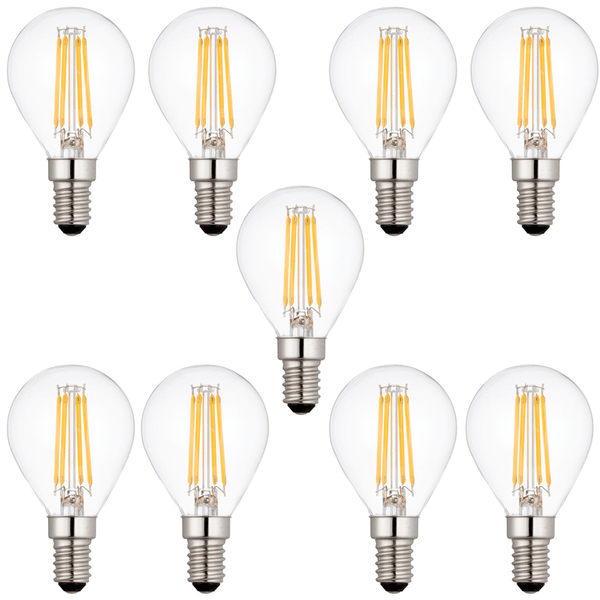 9 x E14 Filament LED Lamp/Bulb Dimmable 4W (40W Equivalent)