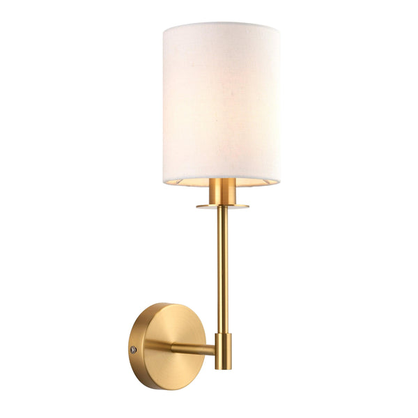 Martine Brass Wall Light With Vintage White Shade image 1