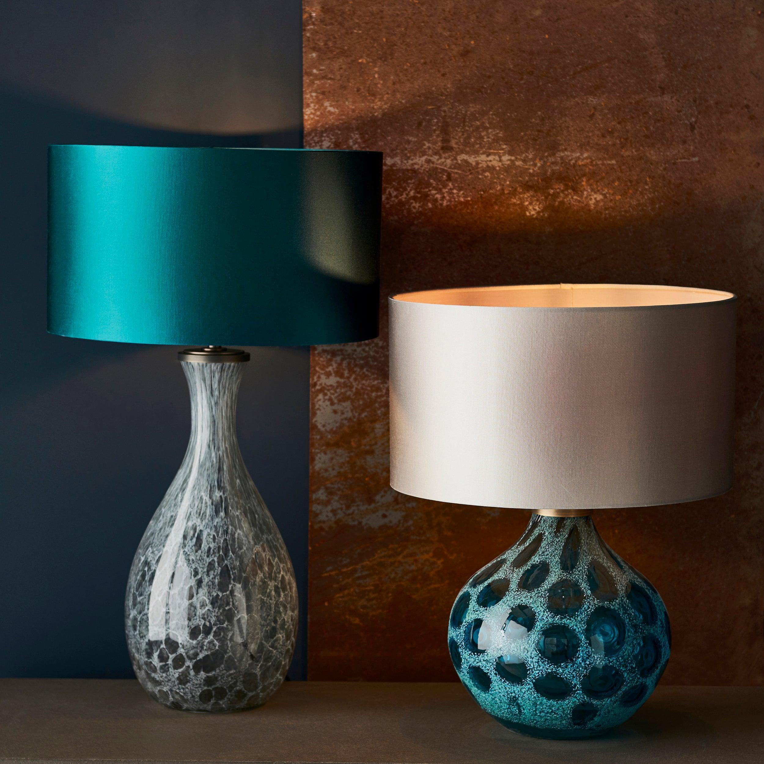 Living Lights Aqua Teal Artisan Glass Table Lamp Base-Living Lights-Living-Room-Tiffany Lighting Direct-[image-position]