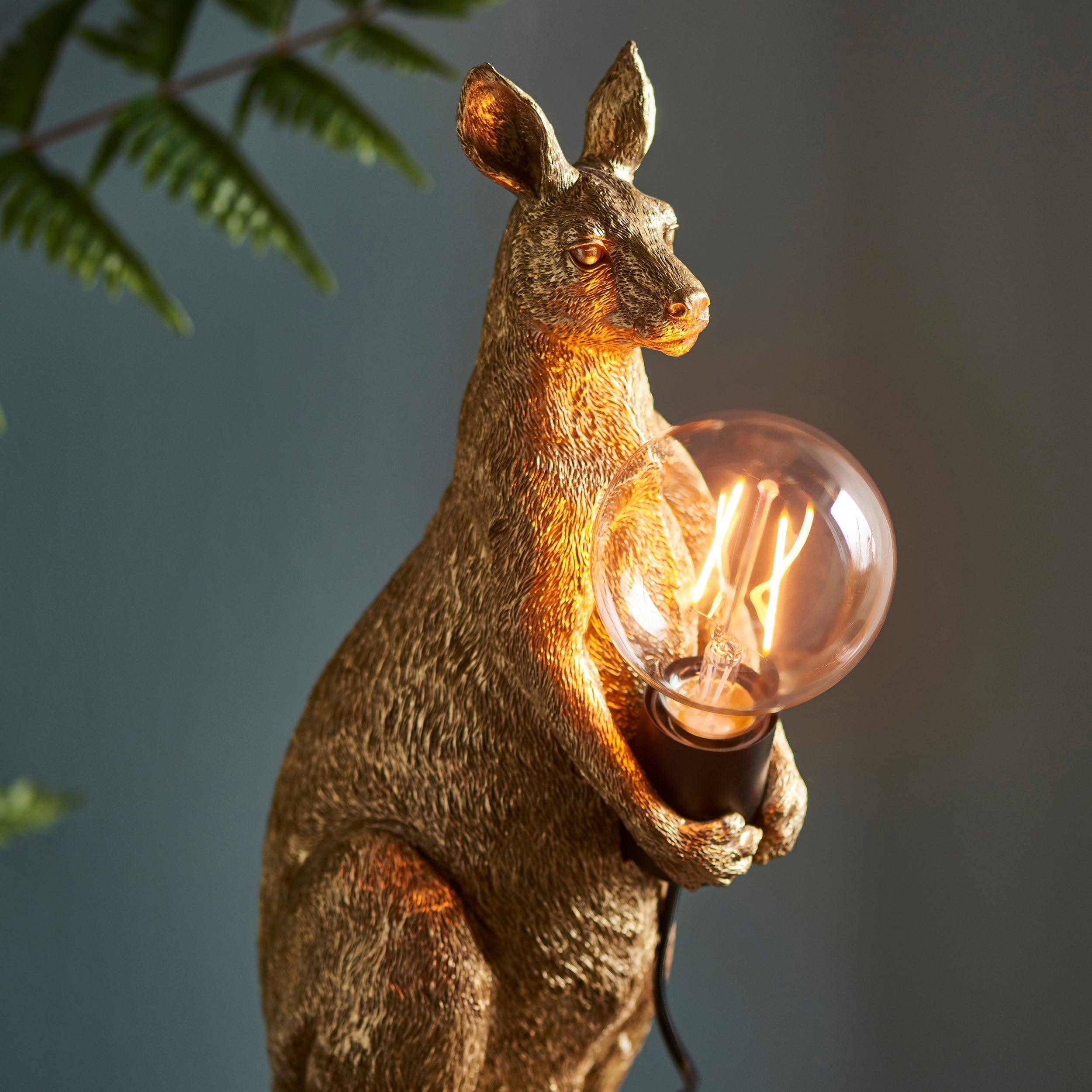 Living Lighting Kanga Gold Kangaroo Table Lamp-Living Lights-Living-Room-Tiffany Lighting Direct-[image-position]