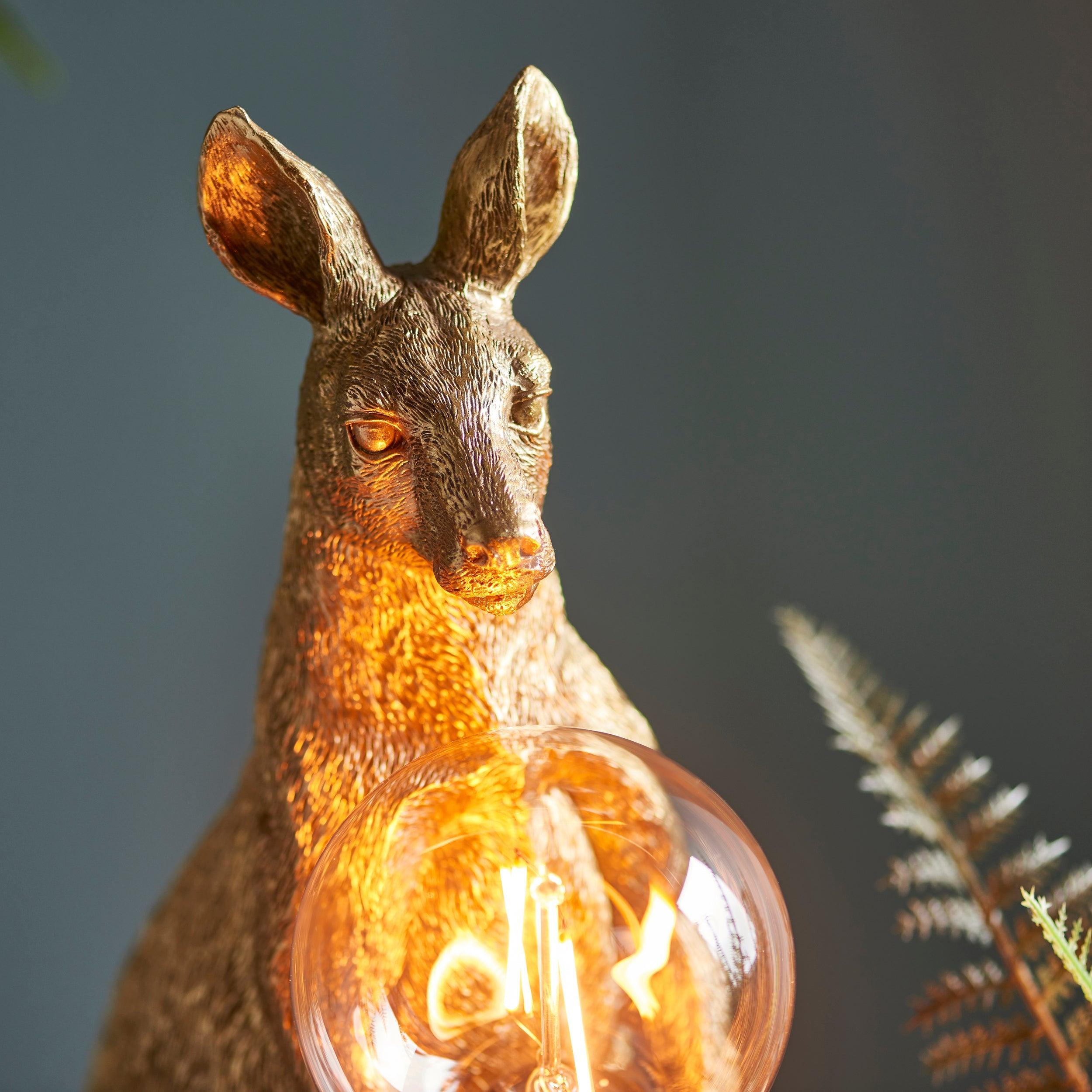 Living Lighting Kanga Gold Kangaroo Table Lamp-Living Lights-Living-Room-Tiffany Lighting Direct-[image-position]