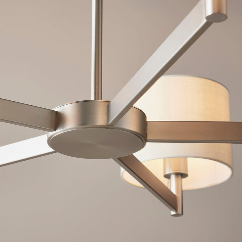 Lille Matt Nickel 5 Light Ceiling Pendant with Taupe Shades