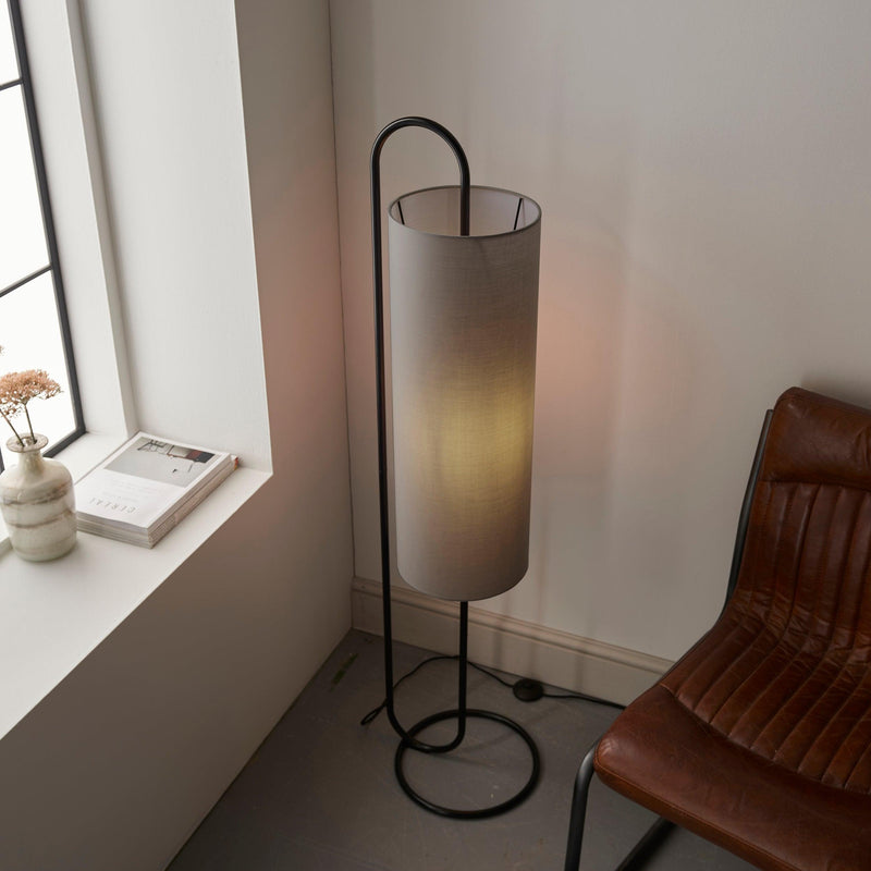 Kilburn Modern Grey Floor Lamp