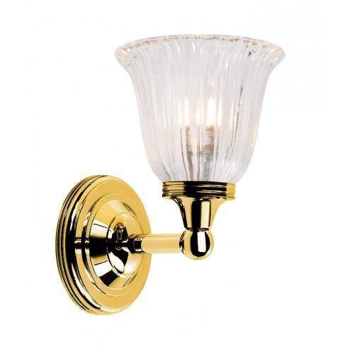 Austen Cloche Shade Polished Brass Bathroom Wall Light