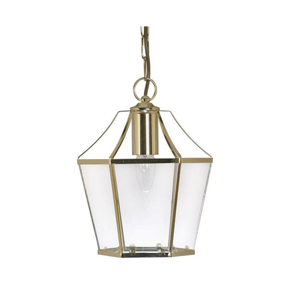 Ceiling Lantern Light - Dulverton Polished Brass