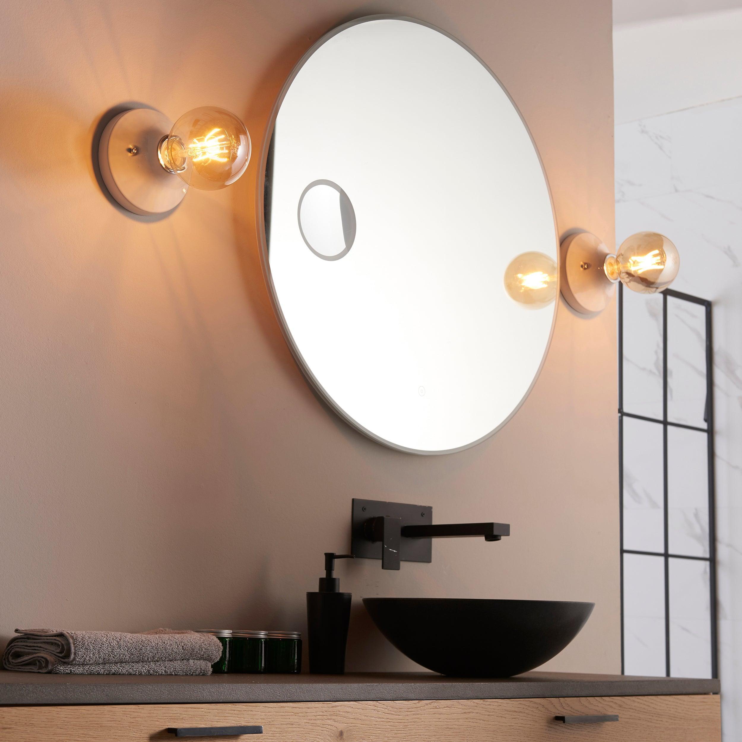 Maida White Bathroom Flush Ceiling / Wall Light