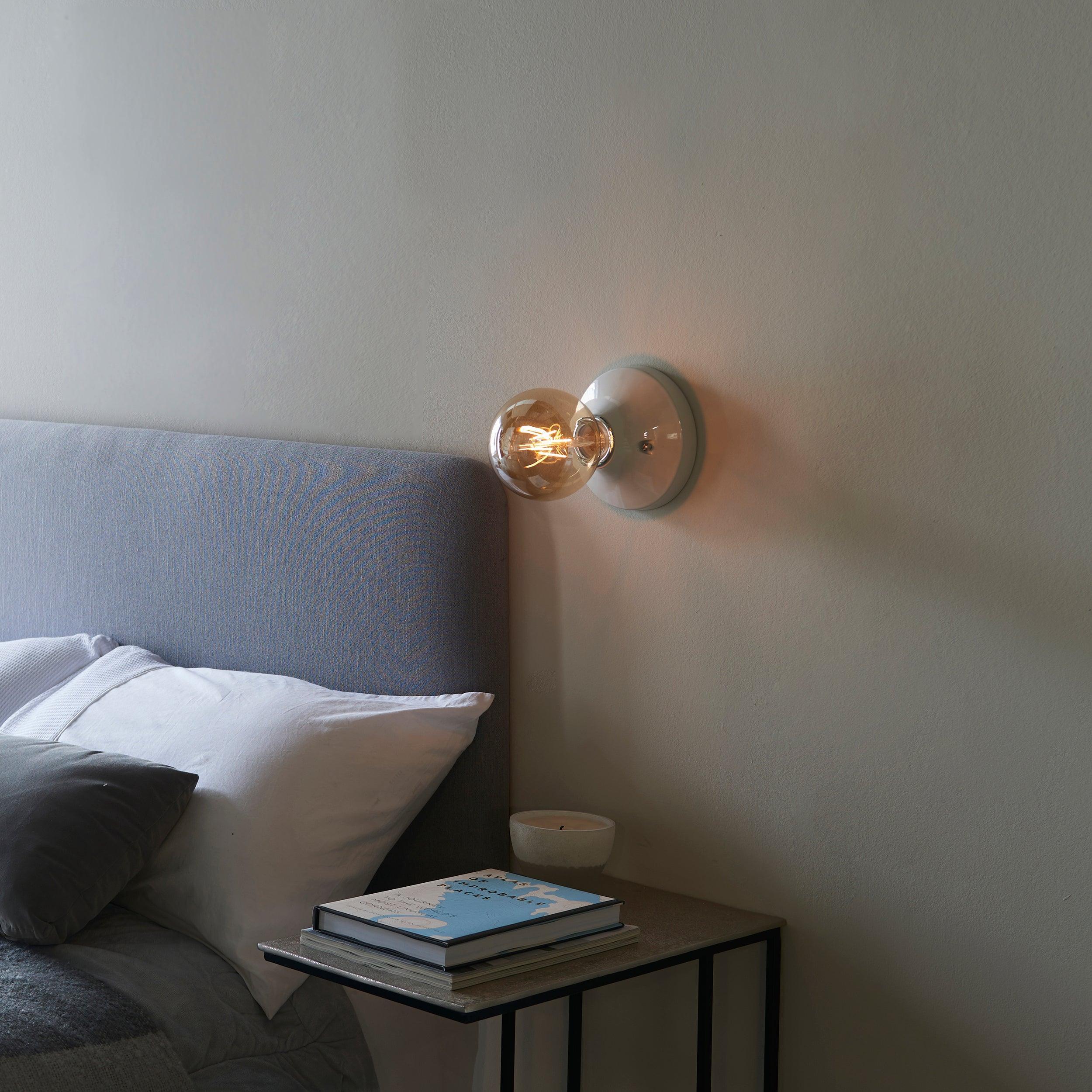 Maida White Bathroom Flush Ceiling / Wall Light