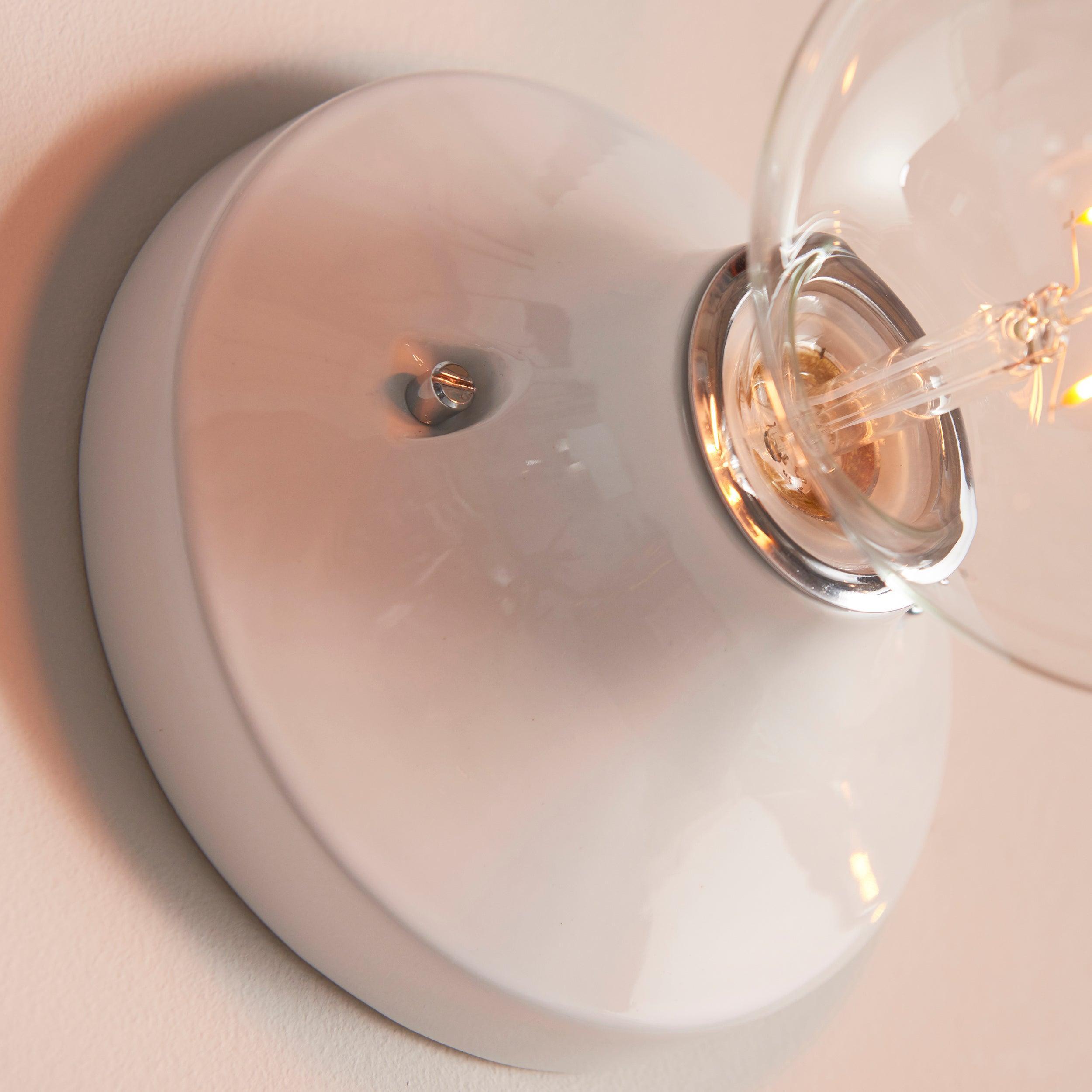 Maida White Bathroom Flush Ceiling / Wall Light