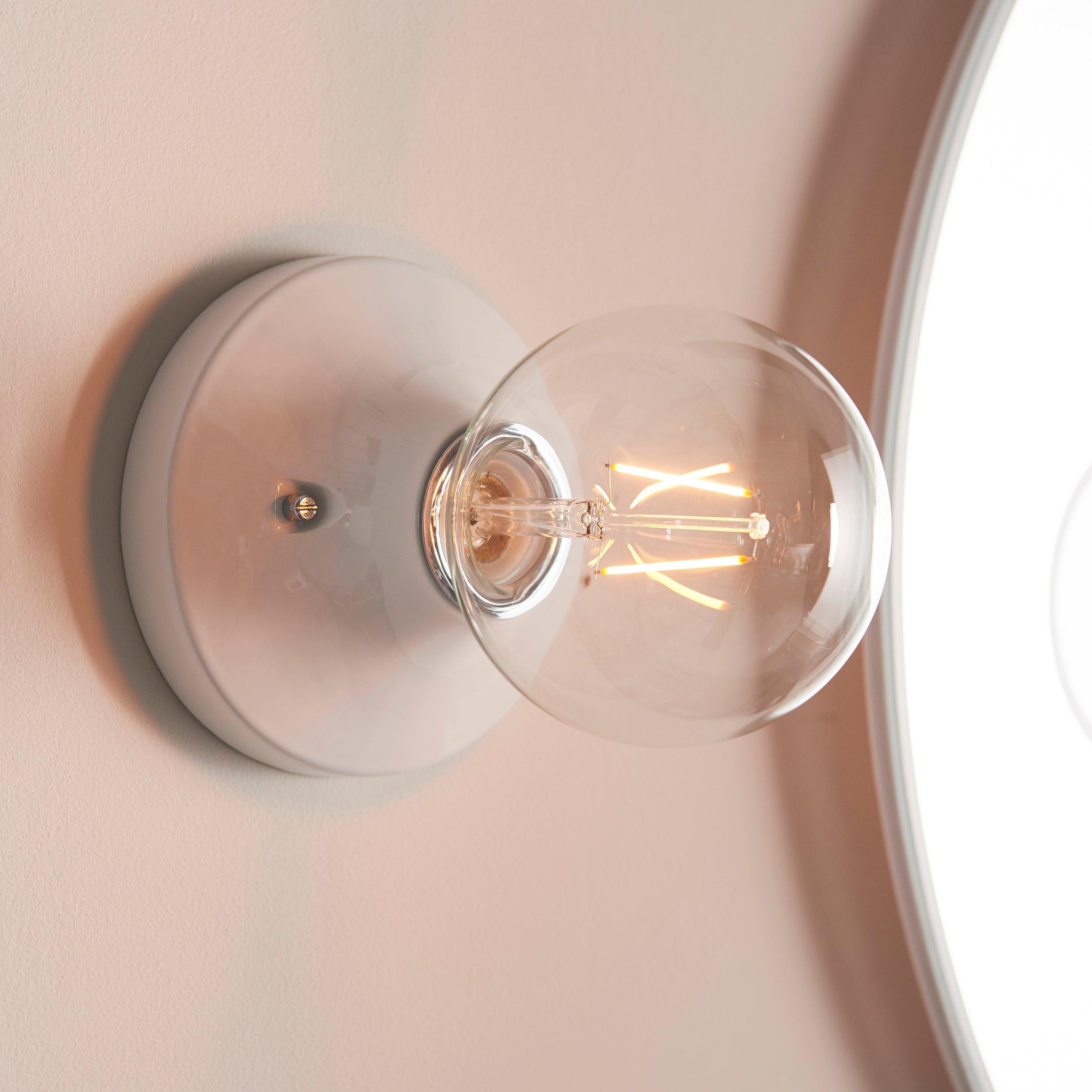 Maida White Bathroom Flush Ceiling / Wall Light