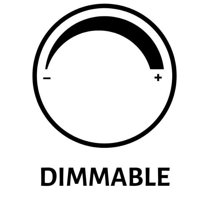Trimless Adjustable Downlight Round Black 50W