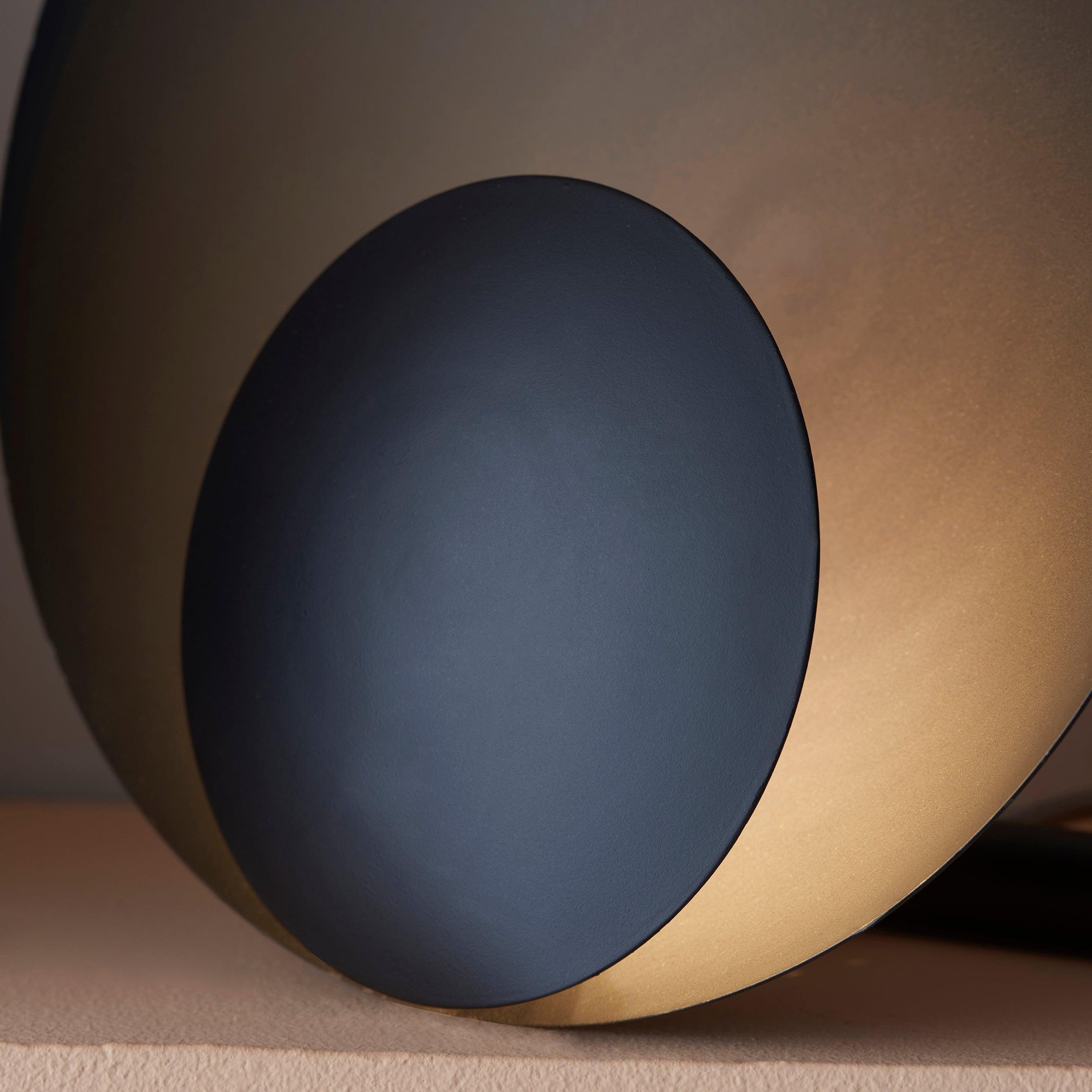 Encore Modern Black Circle Small Table Lamp-Living Lights-Living-Room-Tiffany Lighting Direct-[image-position]