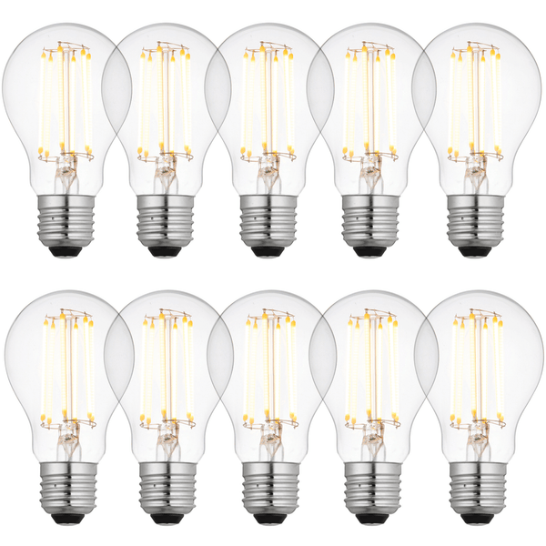 10 x E27 LED Dimmable Filament 6W Lamp/Bulb (40W Equivalent)