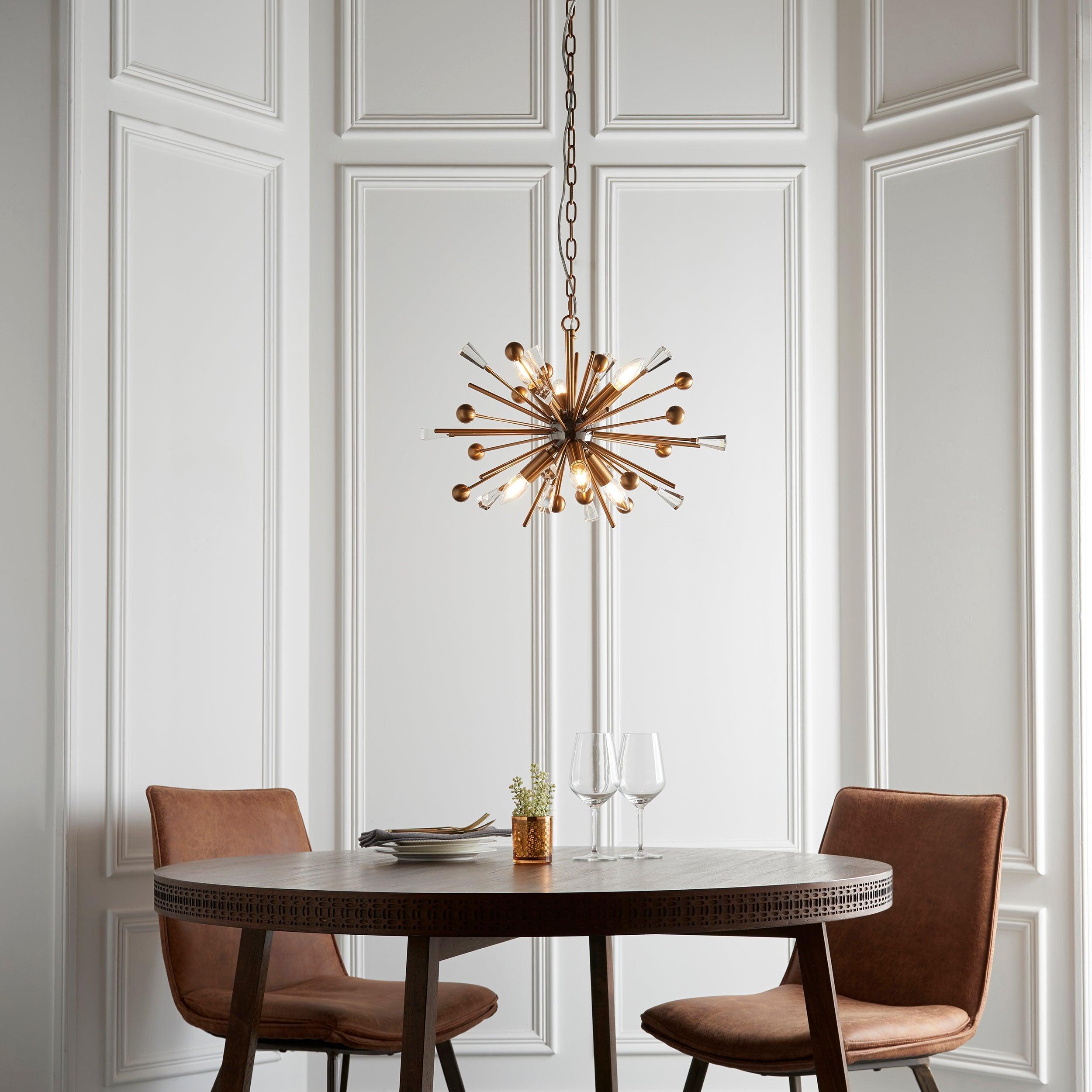 Suffolk Medium Brass Ceiling Pendant Light-Ceiling Pendant Lights-Living Lights-3-Tiffany Lighting Direct