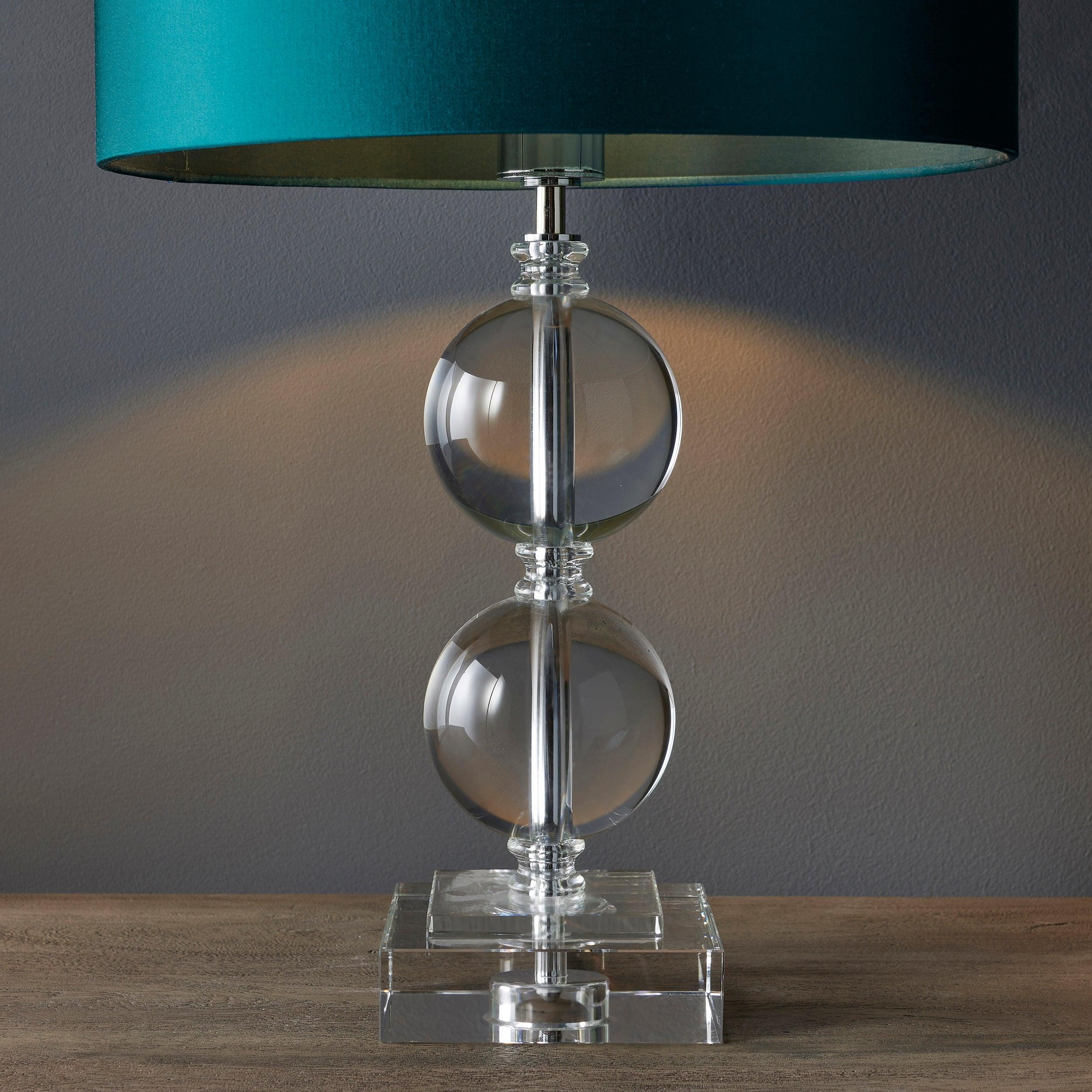 Crylan Crystal Glass Table Lamp - Base Only-Living Lights-Living-Room-Tiffany Lighting Direct-[image-position]
