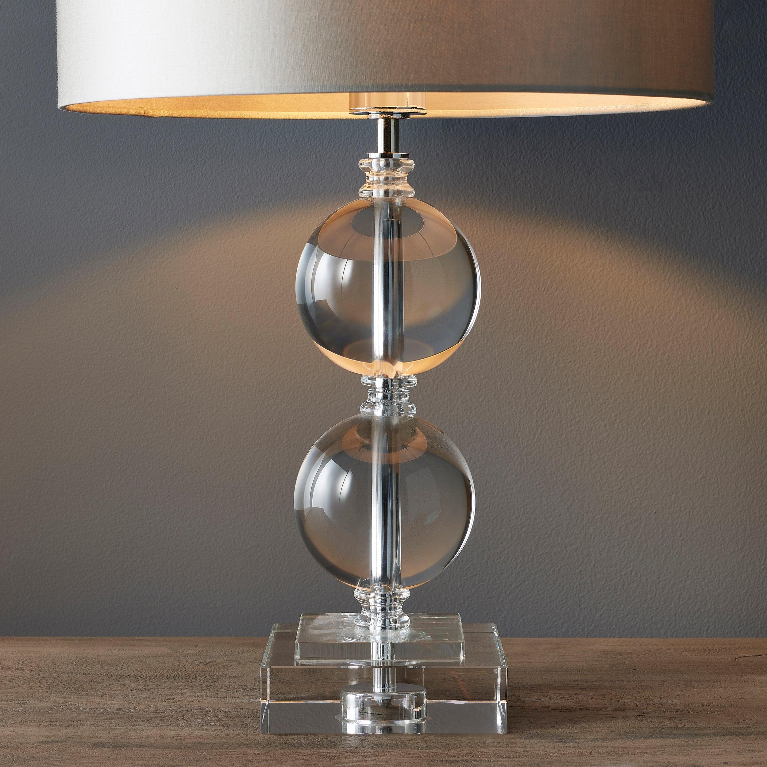 Crylan Crystal Glass Table Lamp - Base Only-Living Lights-Living-Room-Tiffany Lighting Direct-[image-position]