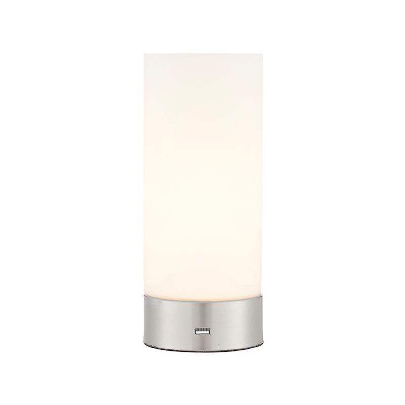 Dara 1lt Nickel Table Lamp by Endon Lighting