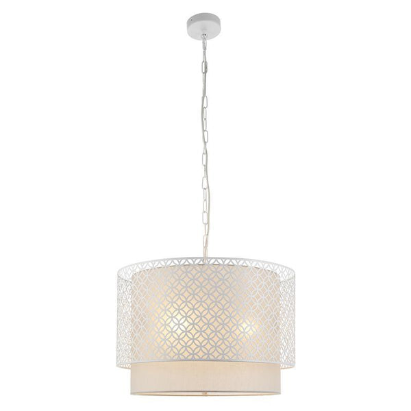 Gilli 3lt White Ceiling Pendant Light by Endon Lighting