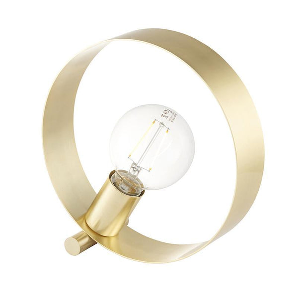 Hoop 1lt Brass Table Lamp by Endon Lighting