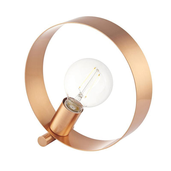 Hoop 1lt Copper Table Lamp by Endon Lighting