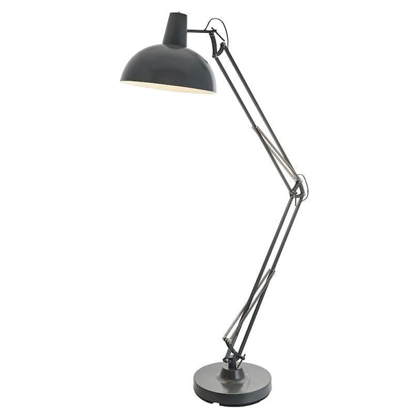 Marshall 1lt Grey & White Floor Lamp by Endon Lighting