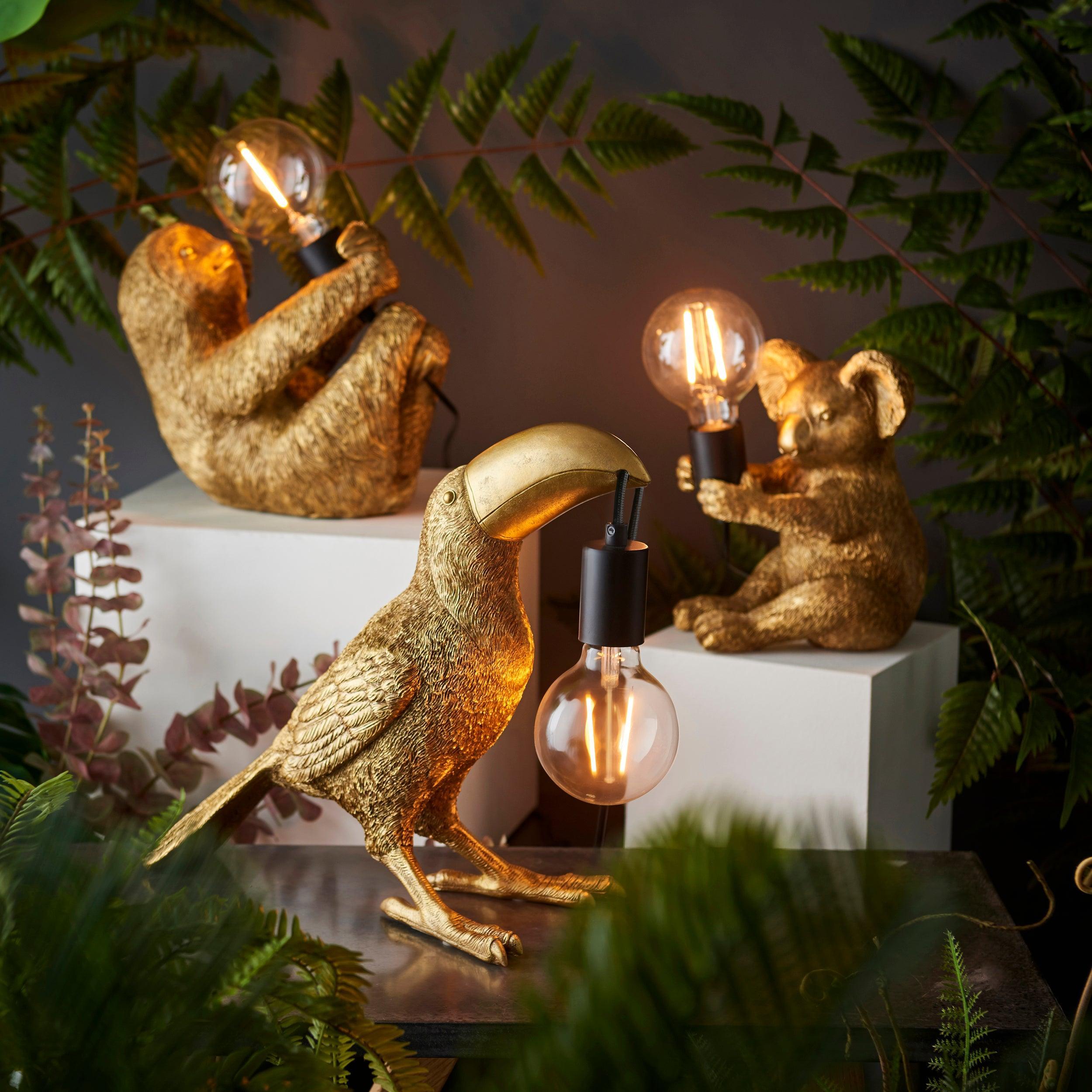 Lazy Gold Sloth Table Lamp-Living Lights-Living-Room-Tiffany Lighting Direct-[image-position]