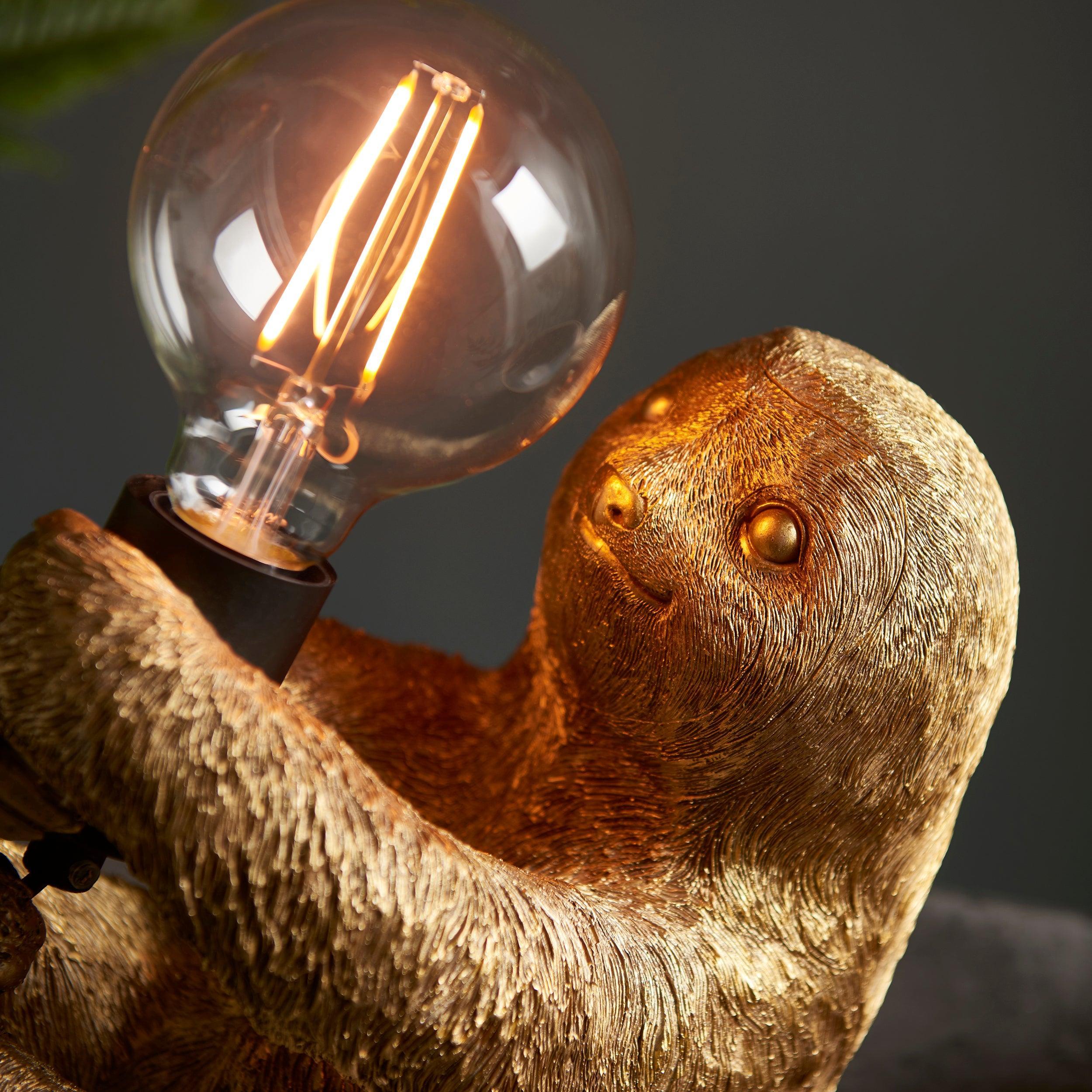 Lazy Gold Sloth Table Lamp-Living Lights-Living-Room-Tiffany Lighting Direct-[image-position]
