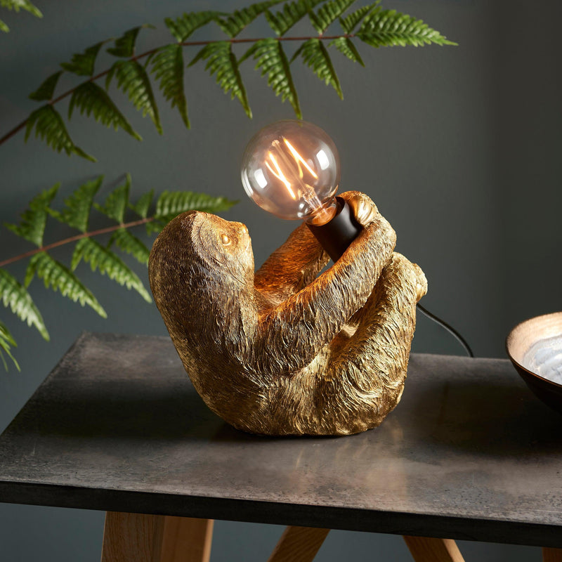 Lazy Gold Sloth Table Lamp