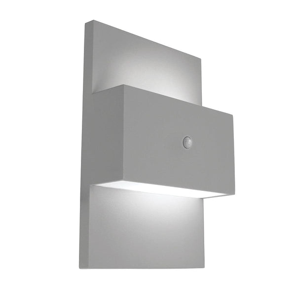 Norlys Geneve 1 Light Outdoor Wall Light with PIR Aluminium