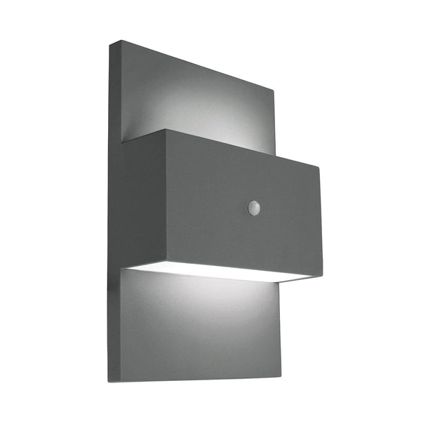 Norlys Geneve 1 Light Outdoor Wall Light with PIR Graphite