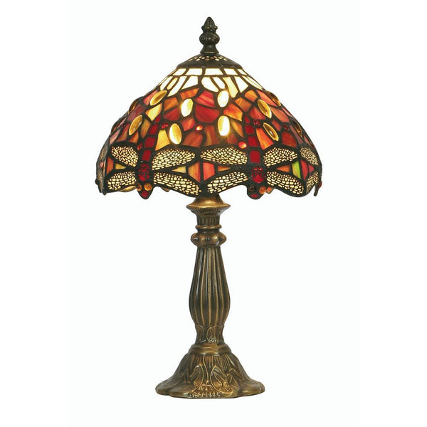 Oaks Dragonfly Tiffany 7" Bedside Table Lamp