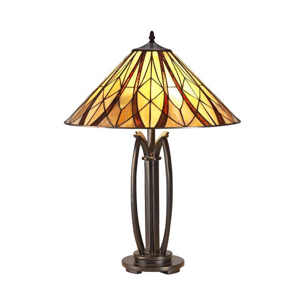 Oaks Lighting Basset Tiffany Large Table Lamp