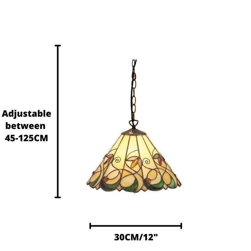Interiors 1900 Jamelia Small Tiffany Pendant Light