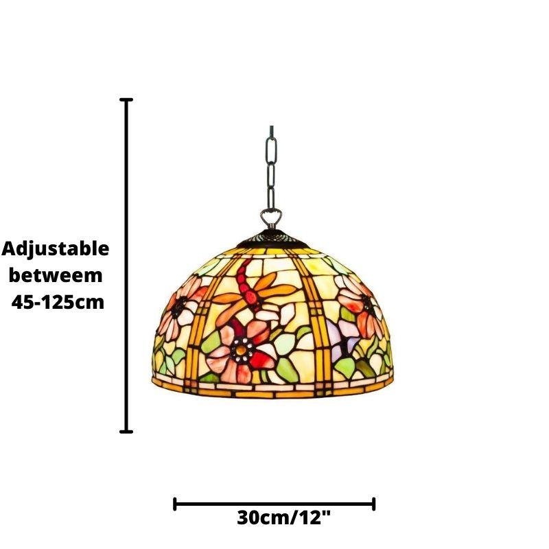 Pavot Small Tiffany Ceiling Light - Single bulb fitting