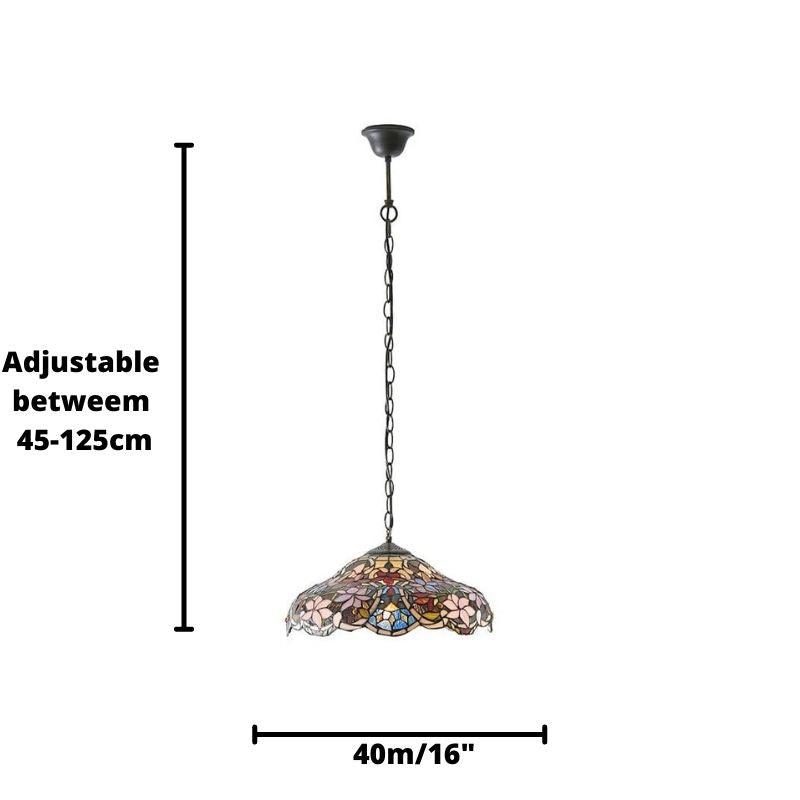 Sullivan Medium Tiffany Ceiling Light - 3 bulb Fitting