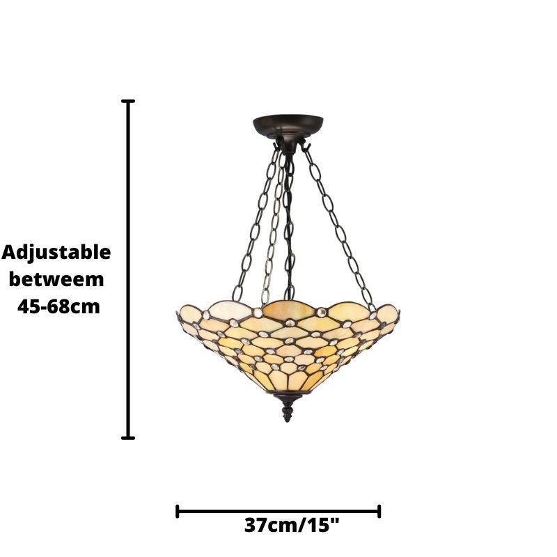 pearl inverted tiffany ceiling light mDining room lighting