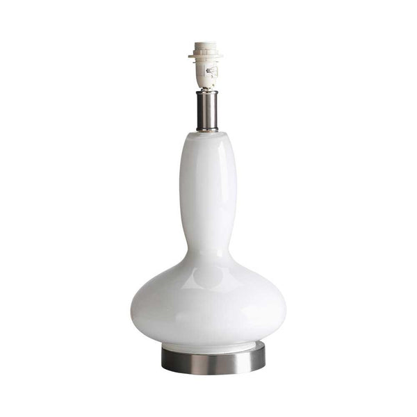 Oaks Enza Glass White Touch Table Lamp (Base Only)