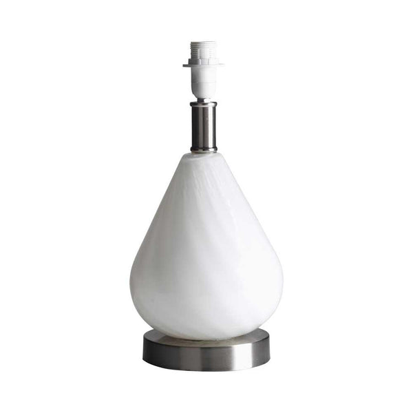 Oaks Lighting Salso Glass White Touch Switch Table Lamp